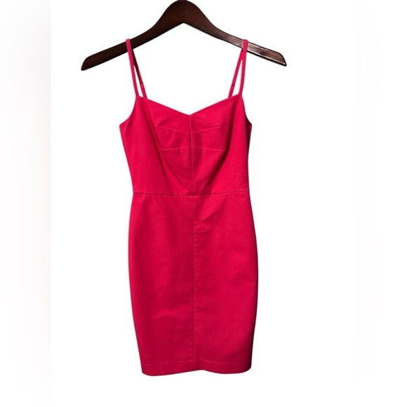 🎀Banana Republic Dress Womens 0 Petite Babydoll Hot Pink Coquette - Picture 2 of 5